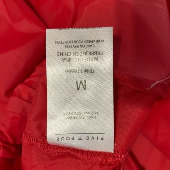 Five Four LA Jacket Men Medium Red Lightweight Elastic sleeve Stowaway Hood NWT - Picture 12 of 15